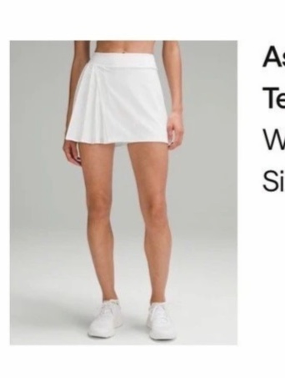 Lululemon Asymmetrical Pleated Tennis Skirt - White Size 6